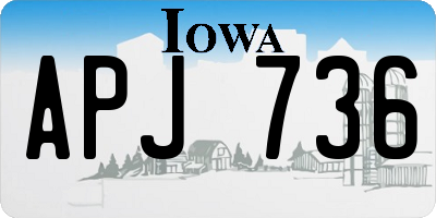 IA license plate APJ736