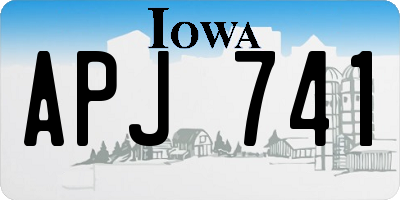 IA license plate APJ741