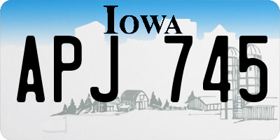 IA license plate APJ745