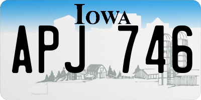 IA license plate APJ746