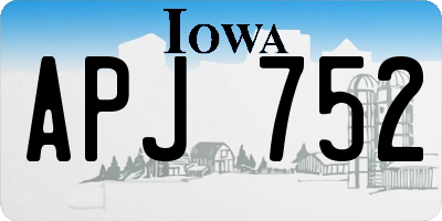 IA license plate APJ752