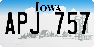 IA license plate APJ757