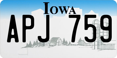 IA license plate APJ759