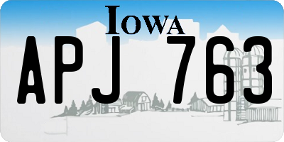 IA license plate APJ763