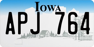 IA license plate APJ764
