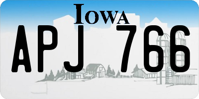 IA license plate APJ766