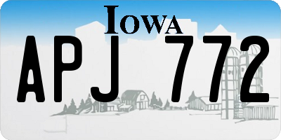 IA license plate APJ772