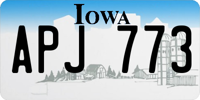 IA license plate APJ773