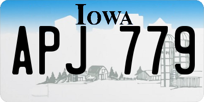 IA license plate APJ779