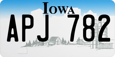 IA license plate APJ782