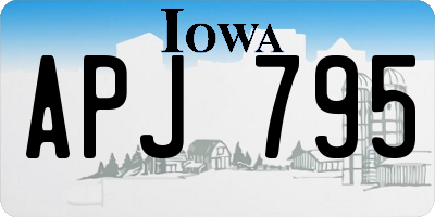 IA license plate APJ795