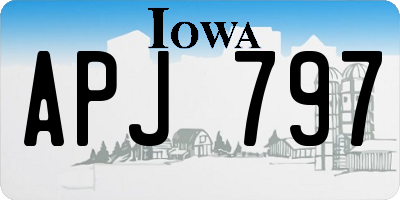 IA license plate APJ797