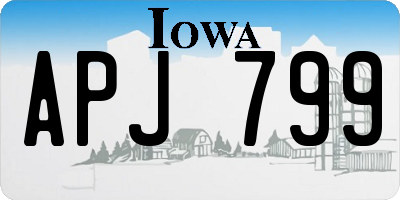 IA license plate APJ799