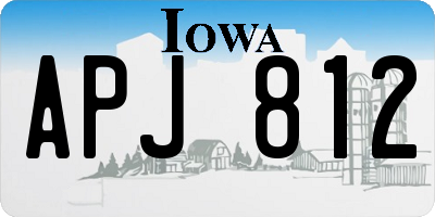 IA license plate APJ812