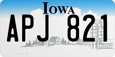 IA license plate APJ821