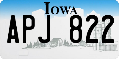 IA license plate APJ822