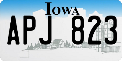 IA license plate APJ823