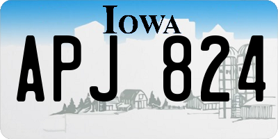 IA license plate APJ824