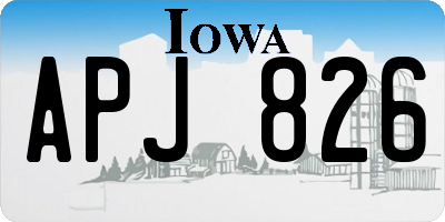 IA license plate APJ826