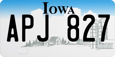IA license plate APJ827