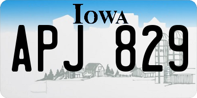 IA license plate APJ829