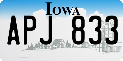 IA license plate APJ833