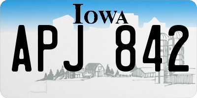 IA license plate APJ842