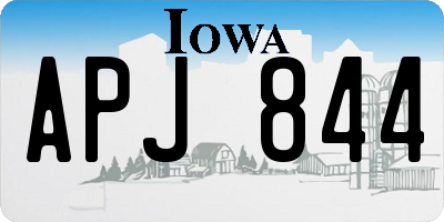 IA license plate APJ844