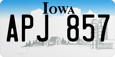 IA license plate APJ857