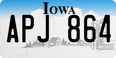 IA license plate APJ864