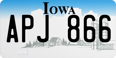 IA license plate APJ866