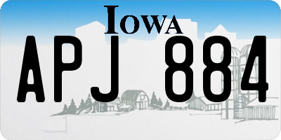 IA license plate APJ884