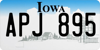 IA license plate APJ895