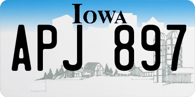 IA license plate APJ897