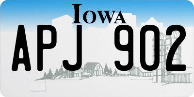 IA license plate APJ902