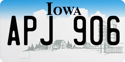 IA license plate APJ906
