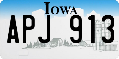 IA license plate APJ913