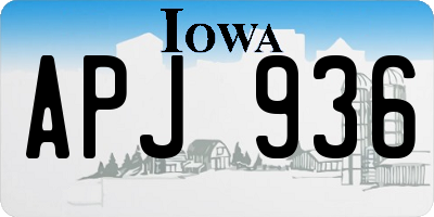 IA license plate APJ936