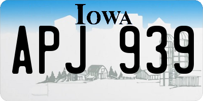 IA license plate APJ939
