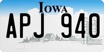 IA license plate APJ940