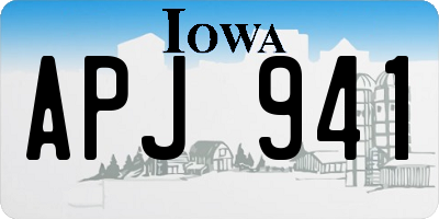 IA license plate APJ941