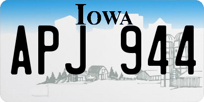 IA license plate APJ944