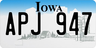 IA license plate APJ947