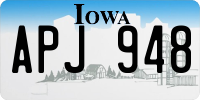 IA license plate APJ948