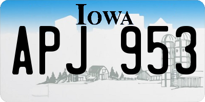 IA license plate APJ953