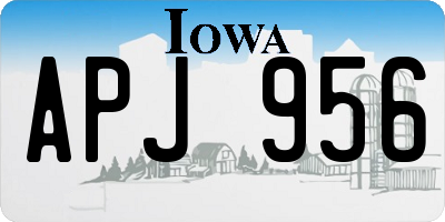 IA license plate APJ956