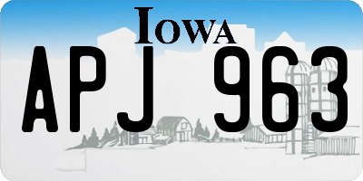 IA license plate APJ963
