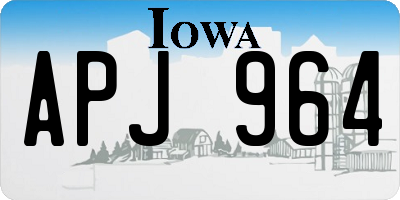 IA license plate APJ964