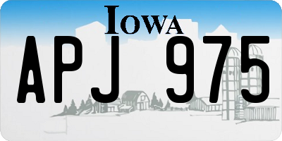 IA license plate APJ975