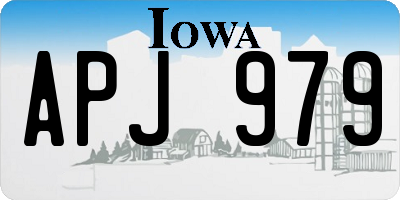 IA license plate APJ979